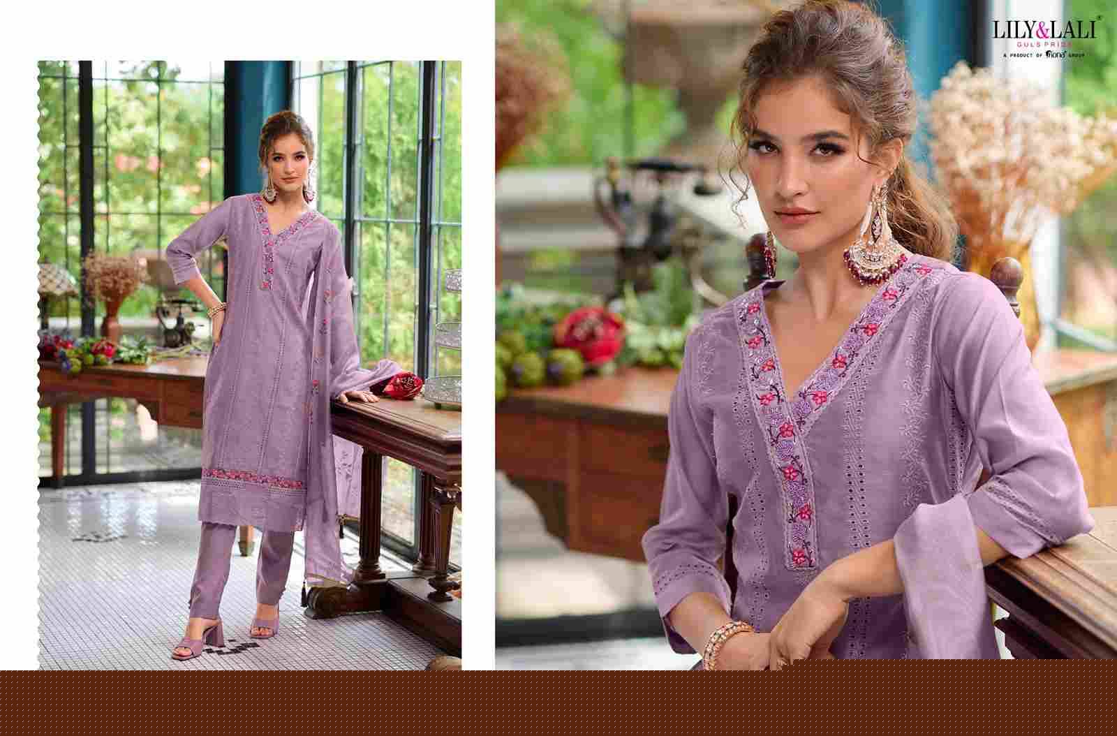 Lucknowi Nx By Lily And Lali 13801 To 13806 Series Beautiful Festive Suits Colorful Stylish Fancy Casual Wear & Ethnic Wear Chanderi Silk With Work Dresses At Wholesale Price