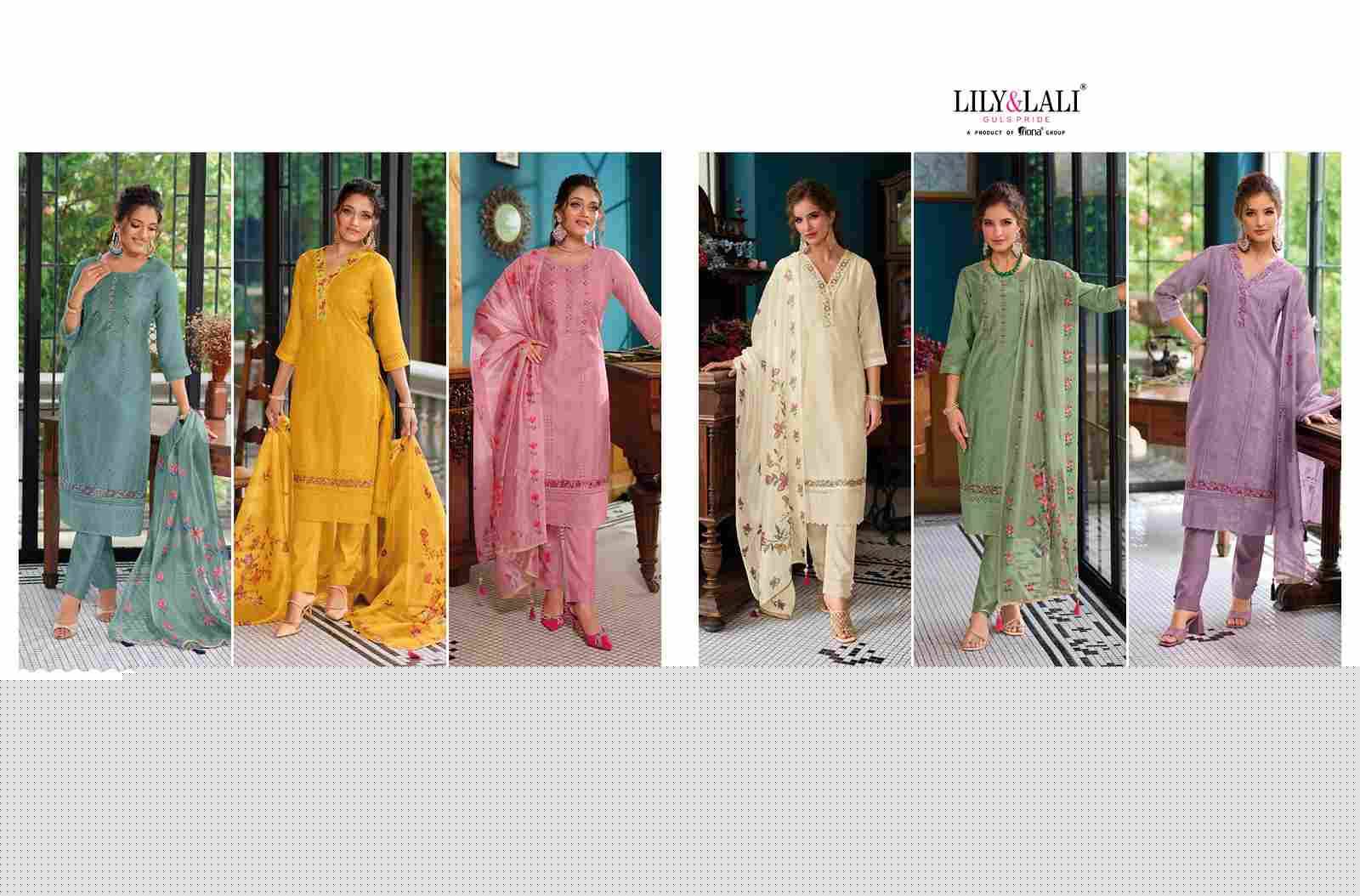 Lucknowi Nx By Lily And Lali 13801 To 13806 Series Beautiful Festive Suits Colorful Stylish Fancy Casual Wear & Ethnic Wear Chanderi Silk With Work Dresses At Wholesale Price