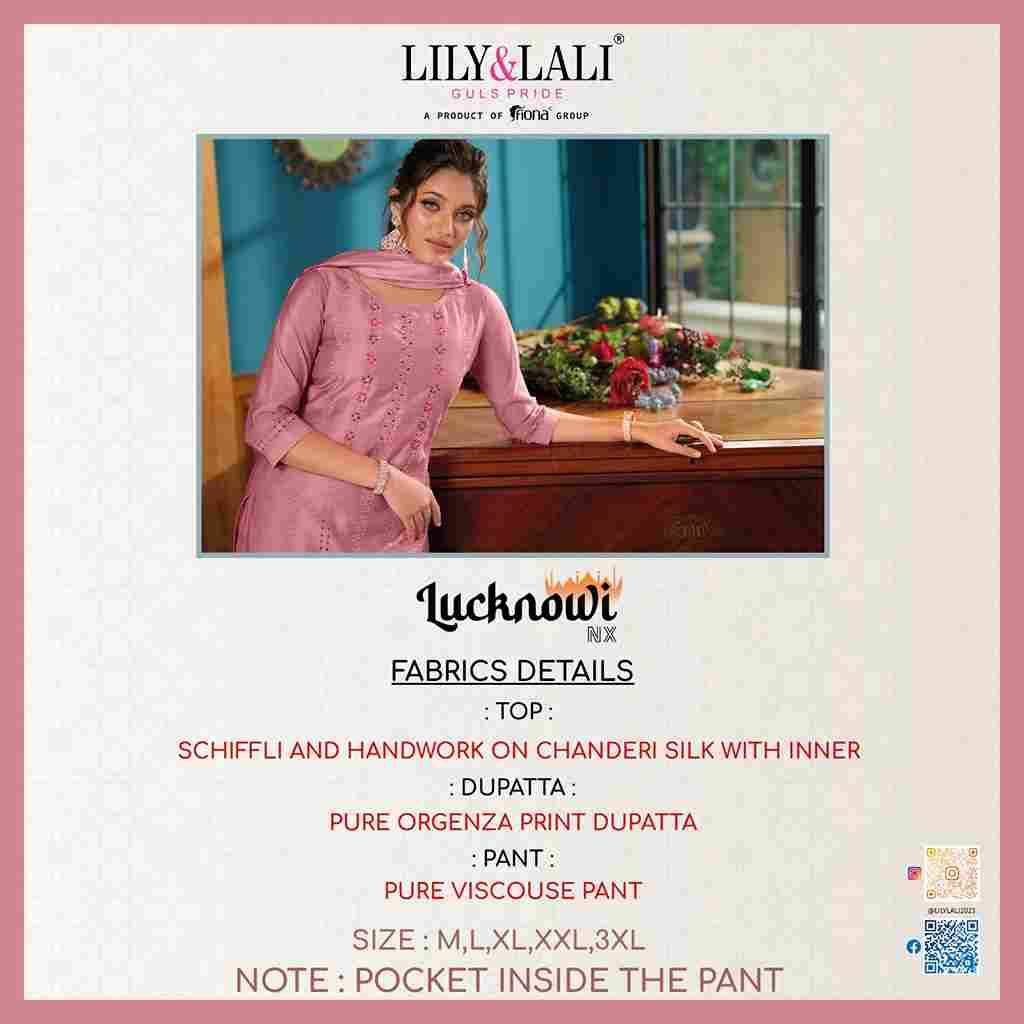 Lucknowi Nx By Lily And Lali 13801 To 13806 Series Beautiful Festive Suits Colorful Stylish Fancy Casual Wear & Ethnic Wear Chanderi Silk With Work Dresses At Wholesale Price