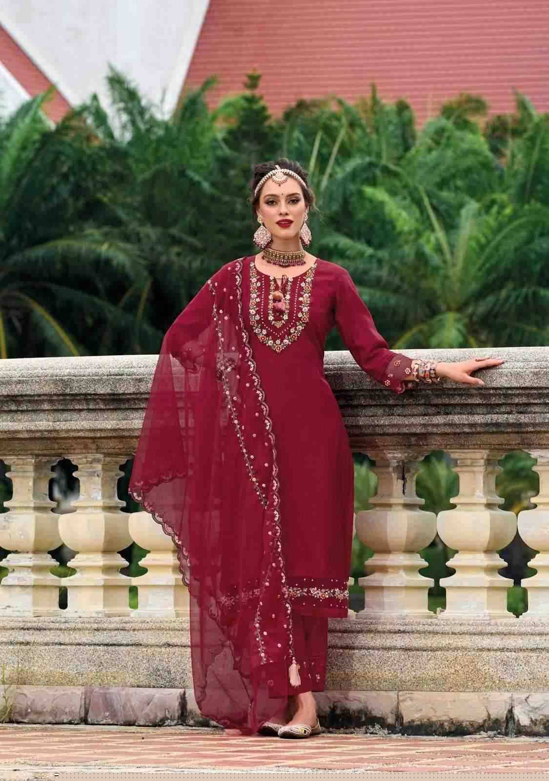 Suhagini Vol-4 By Kailee 42361 To 42364 Series Beautiful Festive Suits Colorful Stylish Fancy Casual Wear & Ethnic Wear Pure Viscose Silk With Work Dresses At Wholesale Price