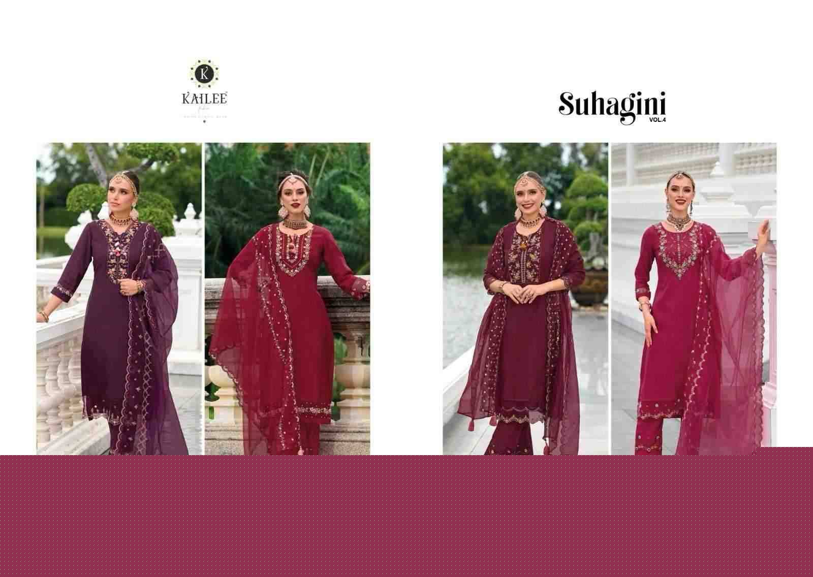 Suhagini Vol-4 By Kailee 42361 To 42364 Series Beautiful Festive Suits Colorful Stylish Fancy Casual Wear & Ethnic Wear Pure Viscose Silk With Work Dresses At Wholesale Price