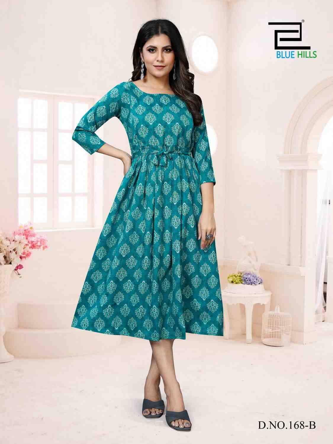Little Things Vol-20 By Blue Hills 168-A To 168-D Series Designer Stylish Fancy Colorful Beautiful Party Wear & Ethnic Wear Collection Heavy Rayon Print Kurtis At Wholesale Price