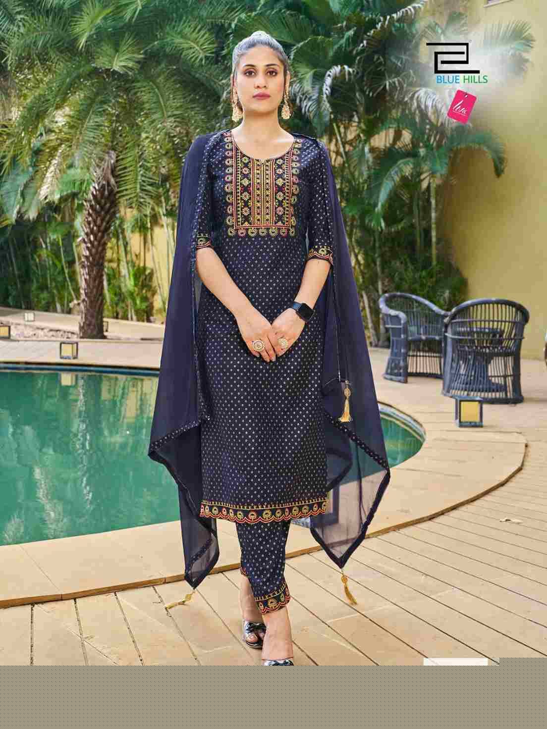 Jailer By Blue Hills 1001 To 1005 Series Beautiful Festive Suits Colorful Stylish Fancy Casual Wear & Ethnic Wear Rayon Foil Dresses At Wholesale Price