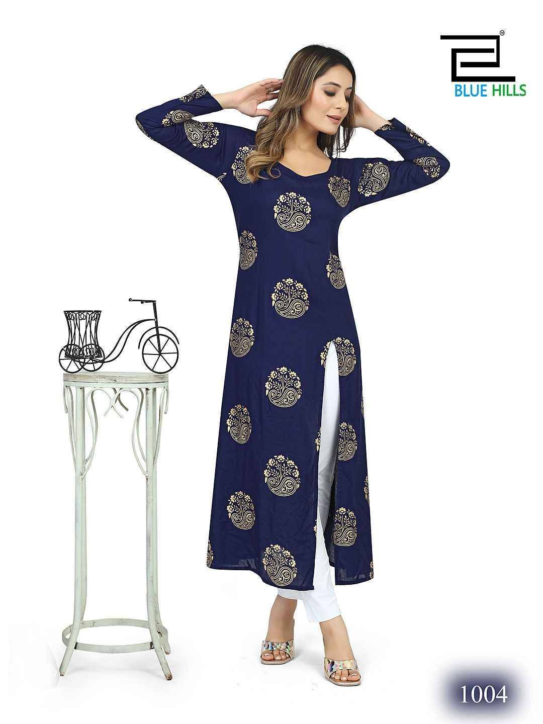 Chandrayaan Vol-3 By Blue Hills 1001 To 1004 Series Designer Stylish Fancy Colorful Beautiful Party Wear & Ethnic Wear Collection Heavy Rayon Foil Kurtis At Wholesale Price