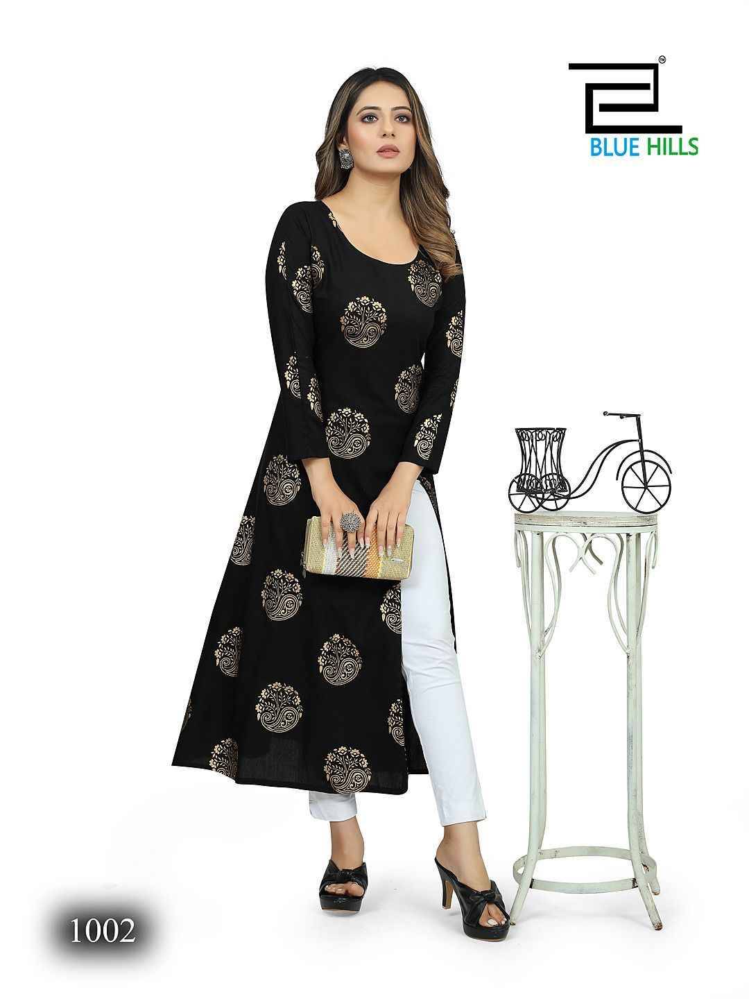 Chandrayaan Vol-3 By Blue Hills 1001 To 1004 Series Designer Stylish Fancy Colorful Beautiful Party Wear & Ethnic Wear Collection Heavy Rayon Foil Kurtis At Wholesale Price