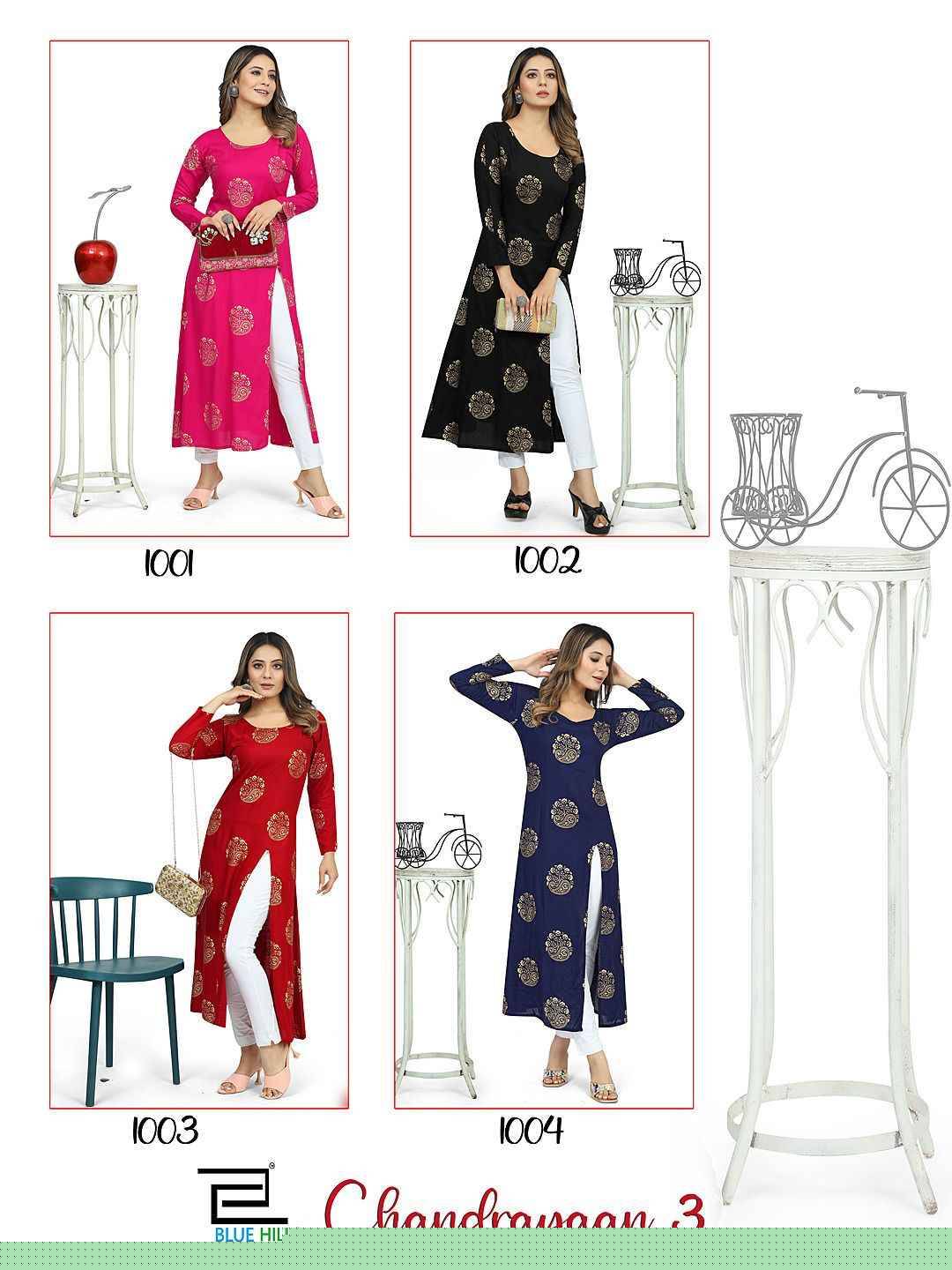 Chandrayaan Vol-3 By Blue Hills 1001 To 1004 Series Designer Stylish Fancy Colorful Beautiful Party Wear & Ethnic Wear Collection Heavy Rayon Foil Kurtis At Wholesale Price