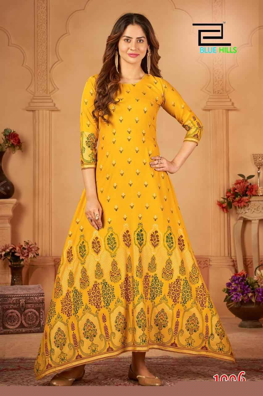 Walkway Vol-45 By Blue Hills 1001 To 1008 Series Beautiful Stylish Fancy Colorful Casual Wear & Ethnic Wear Rayon Foil Gowns At Wholesale Price