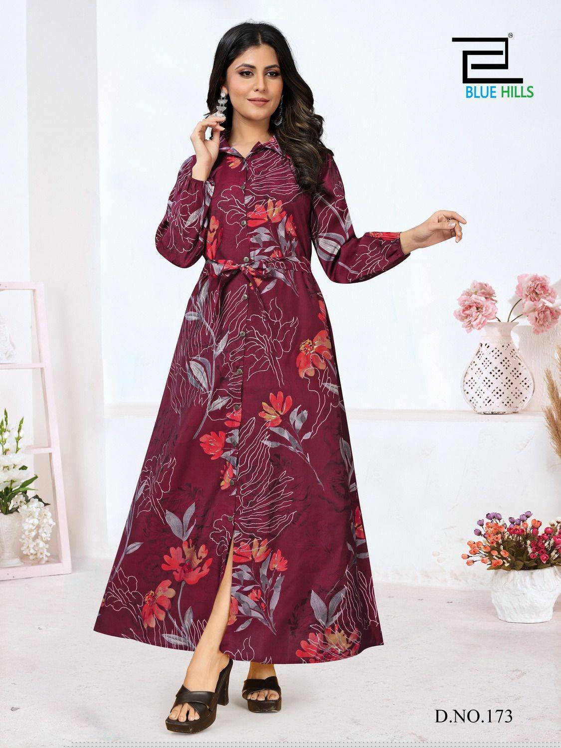 Rochelle Vol-5 By Blue Hills 501 To 503 Series Beautiful Stylish Fancy Colorful Casual Wear & Ethnic Wear Modal Chanderi Print Gowns At Wholesale Price