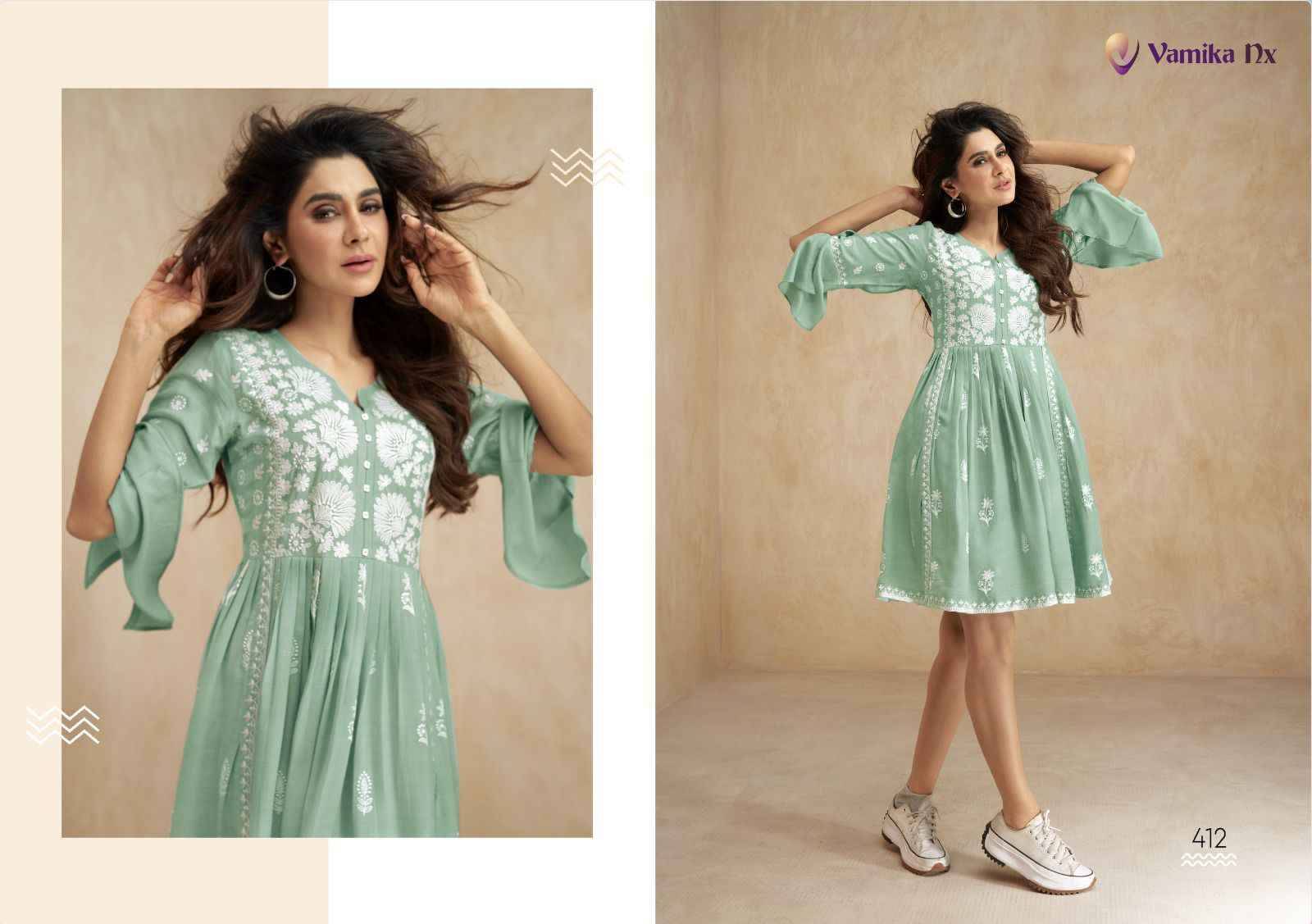 Ibadat By Vamika 411 To 416 Series Designer Stylish Fancy Colorful Beautiful Party Wear & Ethnic Wear Collection Heavy Rayon Print Kurtis At Wholesale Price