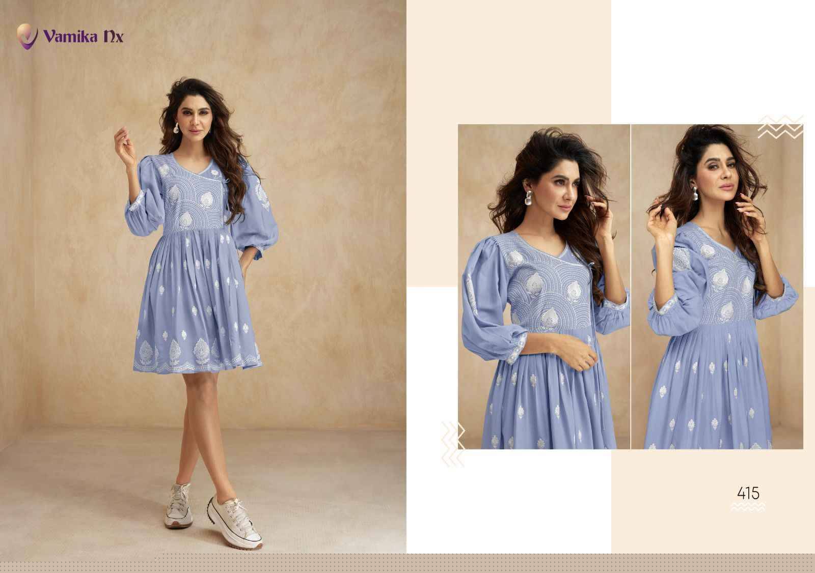 Ibadat By Vamika 411 To 416 Series Designer Stylish Fancy Colorful Beautiful Party Wear & Ethnic Wear Collection Heavy Rayon Print Kurtis At Wholesale Price