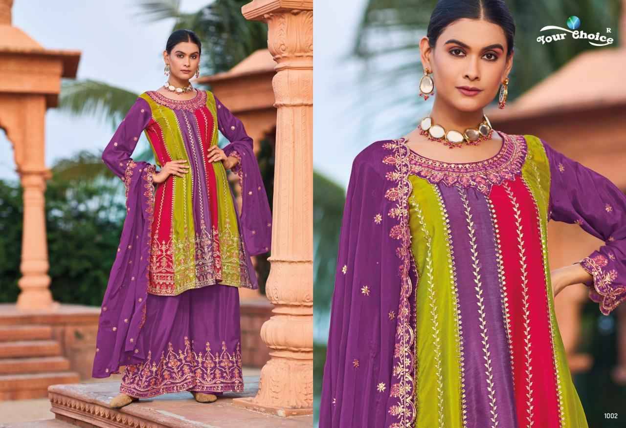 Ibiza By Your Choice 1001 To 1003 Series Beautiful Sharara Suits Stylish Fancy Colorful Casual Wear & Ethnic Wear Heavy Chinnon Dresses At Wholesale Price