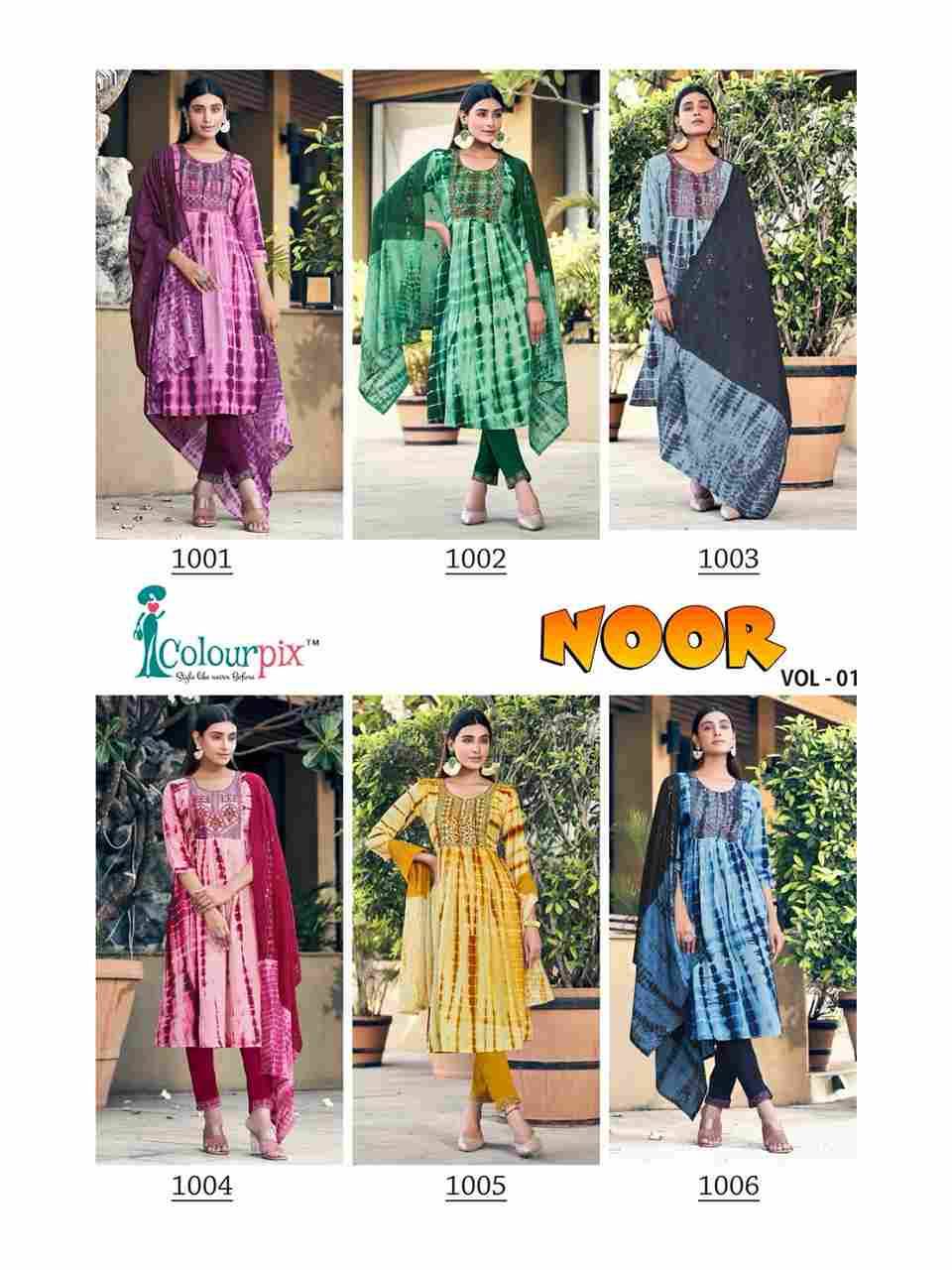 Noor Vol-1 By Colourpix 1001 To 1006 Series Beautiful Festive Suits Stylish Fancy Colorful Casual Wear & Ethnic Wear Pure Viscose Print Dresses At Wholesale Price