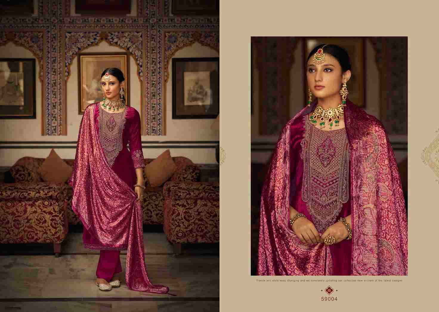 Guzaarish By Nishant Fashion 59001 To 59006 Series Beautiful Festive Suits Stylish Fancy Colorful Party Wear & Occasional Wear Viscose Velvet Embroidered Dresses At Wholesale Price