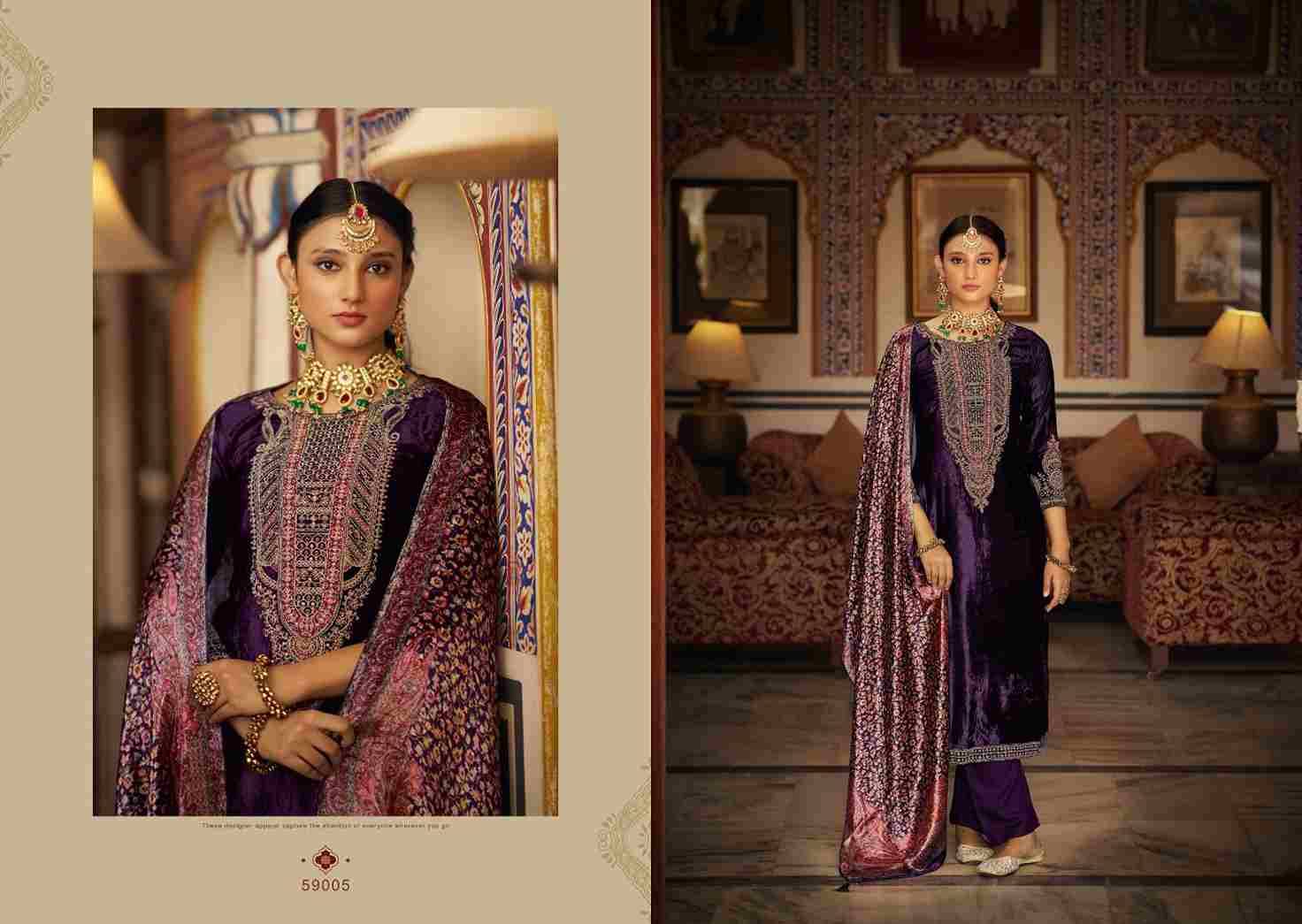 Guzaarish By Nishant Fashion 59001 To 59006 Series Beautiful Festive Suits Stylish Fancy Colorful Party Wear & Occasional Wear Viscose Velvet Embroidered Dresses At Wholesale Price