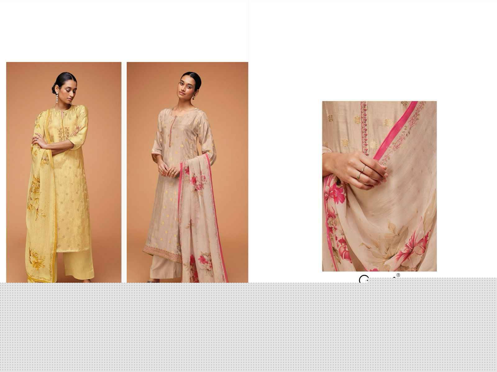Omisha-1734 By Ganga Fashion 1734-A To 1734-B Series Beautiful Stylish Festive Suits Fancy Colorful Casual Wear & Ethnic Wear & Ready To Wear Premium Viscose Muslin Silk Dresses At Wholesale Price