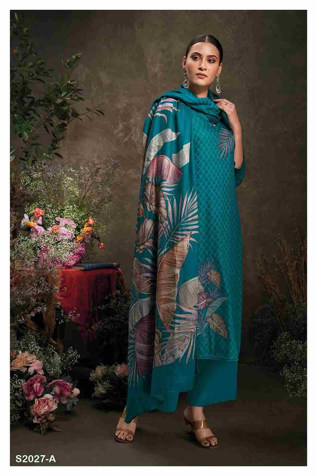 Wayan-2027 By Ganga Fashion 2027-A To 2027-D Series Designer Festive Suits Beautiful Stylish Fancy Colorful Party Wear & Occasional Wear Pure Pashmina Print With Work Dresses At Wholesale Price
