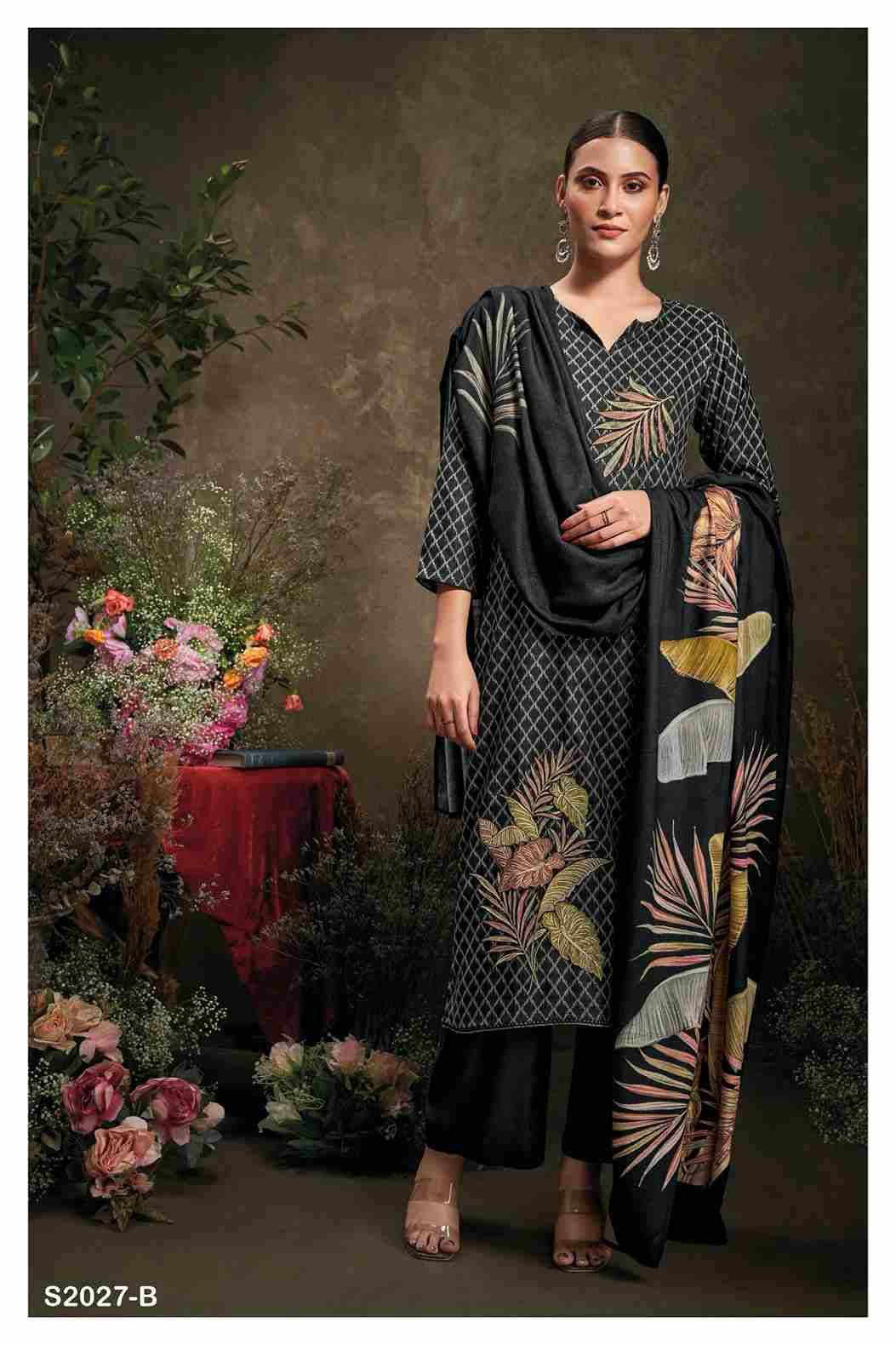 Wayan-2027 By Ganga Fashion 2027-A To 2027-D Series Designer Festive Suits Beautiful Stylish Fancy Colorful Party Wear & Occasional Wear Pure Pashmina Print With Work Dresses At Wholesale Price