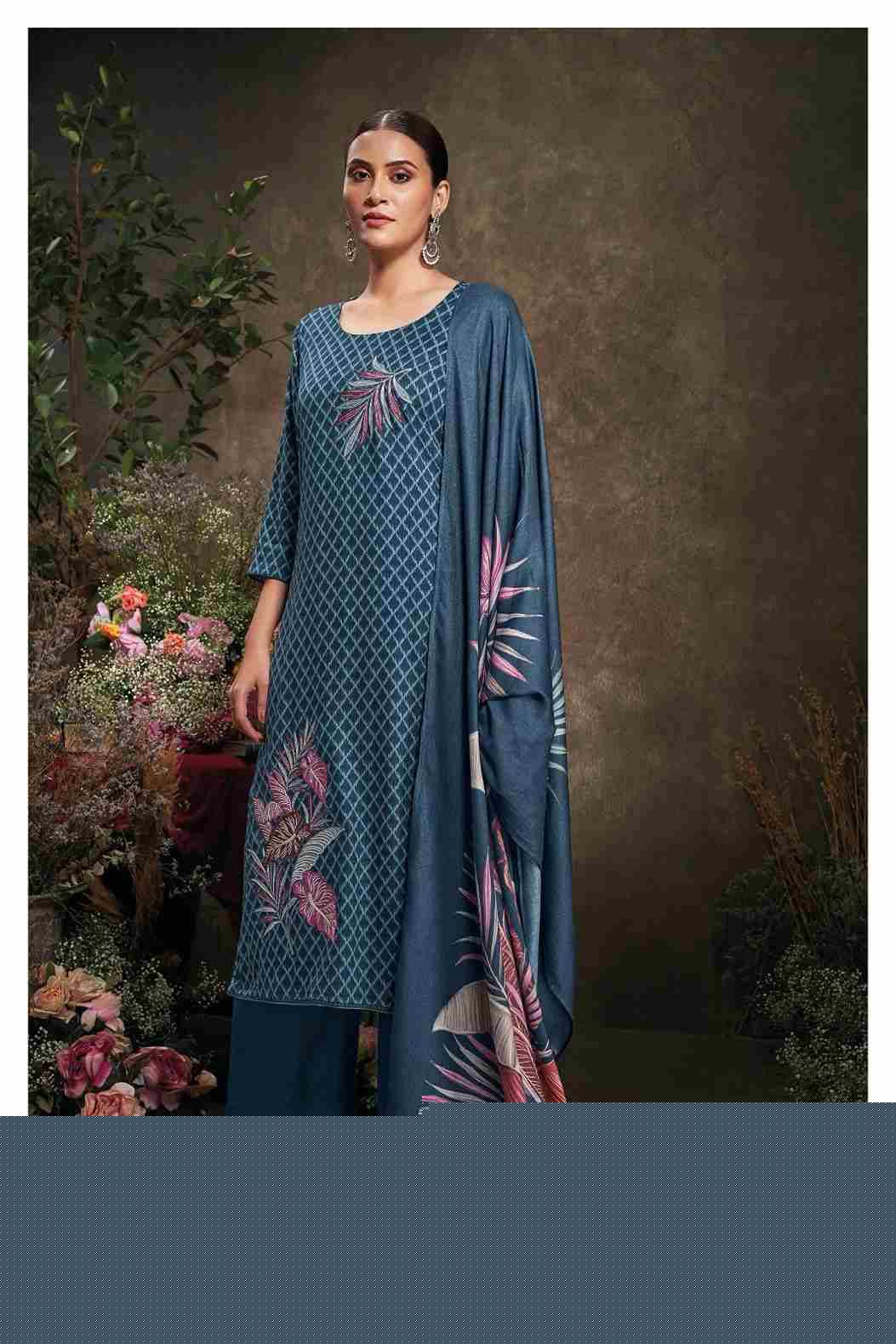 Wayan-2027 By Ganga Fashion 2027-A To 2027-D Series Designer Festive Suits Beautiful Stylish Fancy Colorful Party Wear & Occasional Wear Pure Pashmina Print With Work Dresses At Wholesale Price