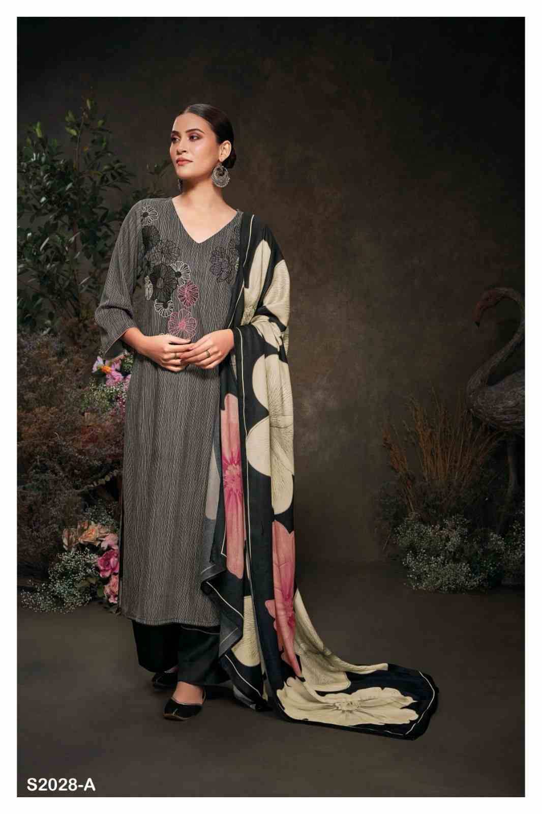 Jaya-2028 By Ganga Fashion 2028-A To 2028-D Series Designer Festive Suits Beautiful Stylish Fancy Colorful Party Wear & Occasional Wear Pure Pashmina Print With Work Dresses At Wholesale Price
