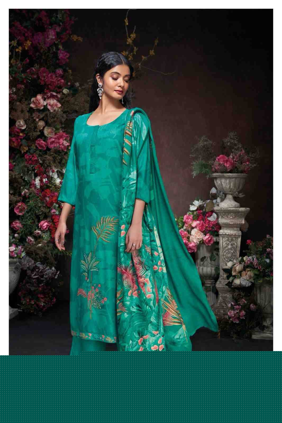 Wylla-2010 By Ganga Fashion 2028-A To 2028-D Series Designer Festive Suits Beautiful Stylish Fancy Colorful Party Wear & Occasional Wear Pure Pashmina Print With Work Dresses At Wholesale Price