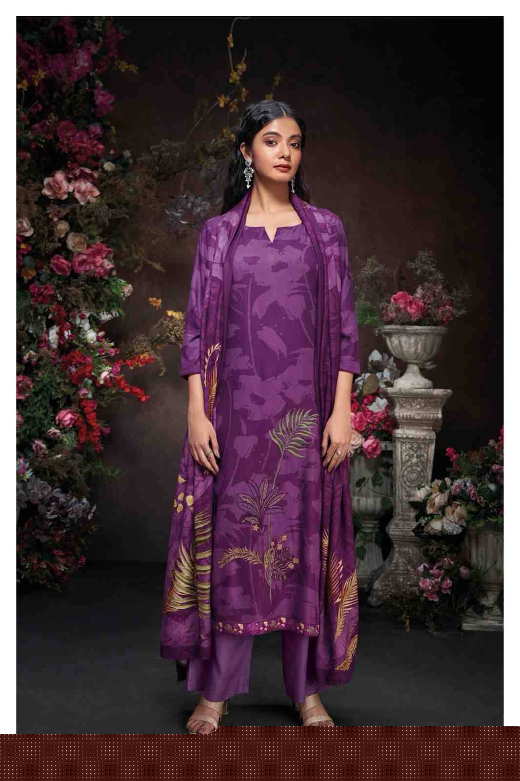 Wylla-2010 By Ganga Fashion 2028-A To 2028-D Series Designer Festive Suits Beautiful Stylish Fancy Colorful Party Wear & Occasional Wear Pure Pashmina Print With Work Dresses At Wholesale Price
