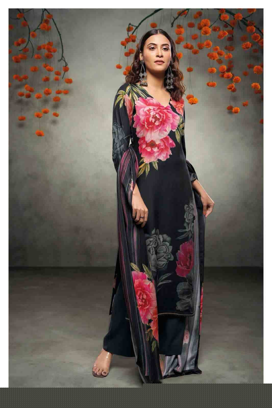 Sadhya-2036 By Ganga Fashion 2036-A To 2036-D Series Beautiful Festive Suits Stylish Fancy Colorful Party Wear & Occasional Wear Premium Pashmin Print With Embroidered Dresses At Wholesale Price