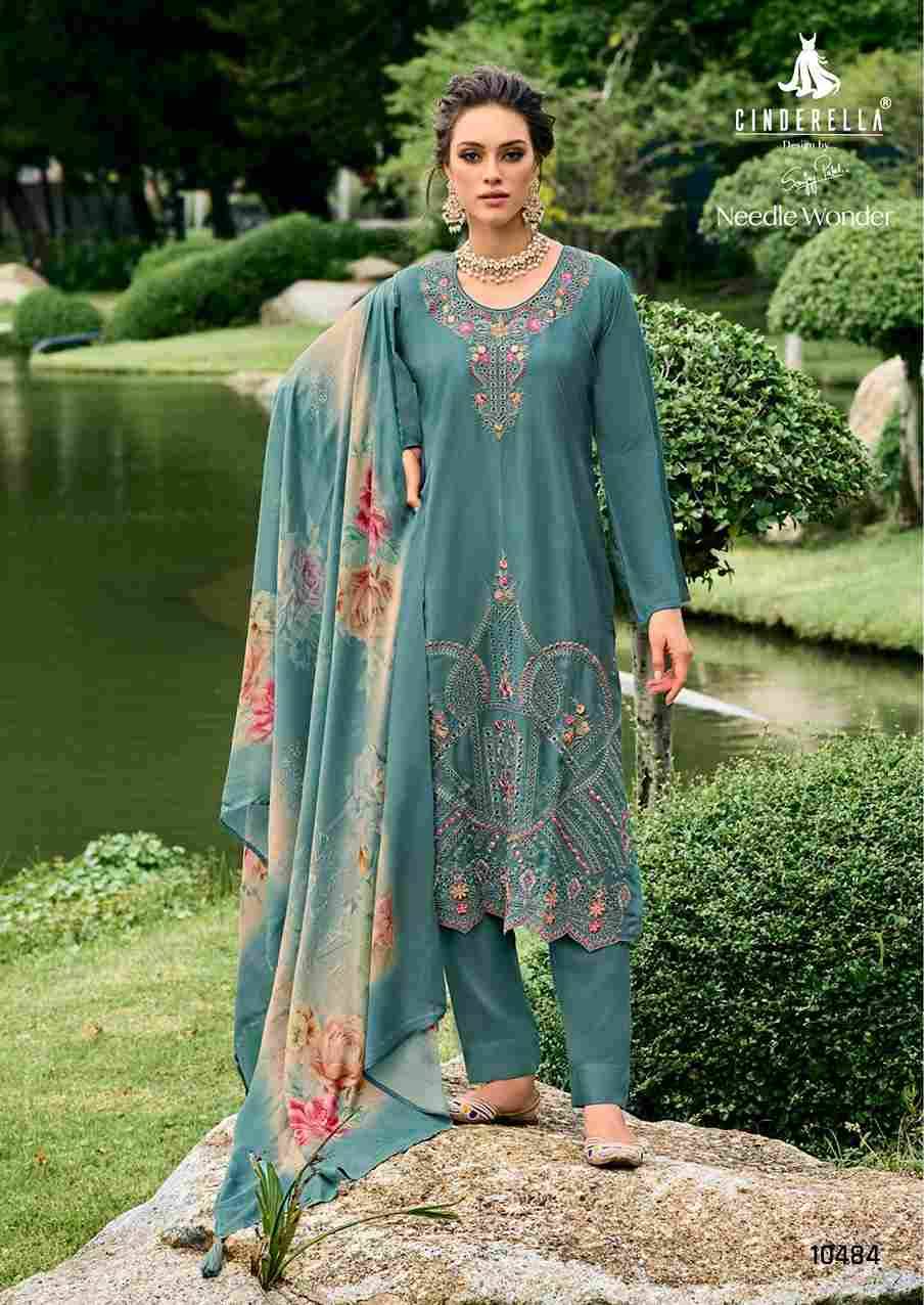 Needle Wonder By Cinderella 10481 To 10486 Series Beautiful Festive Suits Stylish Fancy Colorful Party Wear & Occasional Wear Premium Viscose Pashmin Print With Embroidered Dresses At Wholesale Price