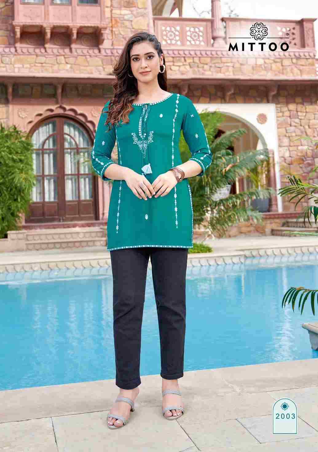 Softy By Mittoo 2001 To 2006 Series Designer Stylish Fancy Colorful Beautiful Party Wear & Ethnic Wear Collection Rayon Embroidery Tops At Wholesale Price