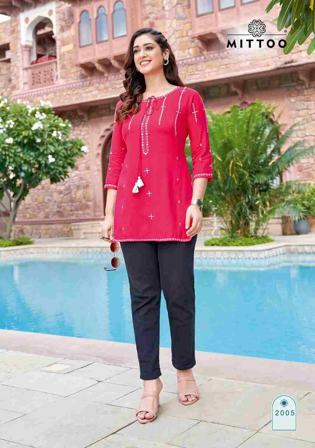 Softy By Mittoo 2001 To 2006 Series Designer Stylish Fancy Colorful Beautiful Party Wear & Ethnic Wear Collection Rayon Embroidery Tops At Wholesale Price