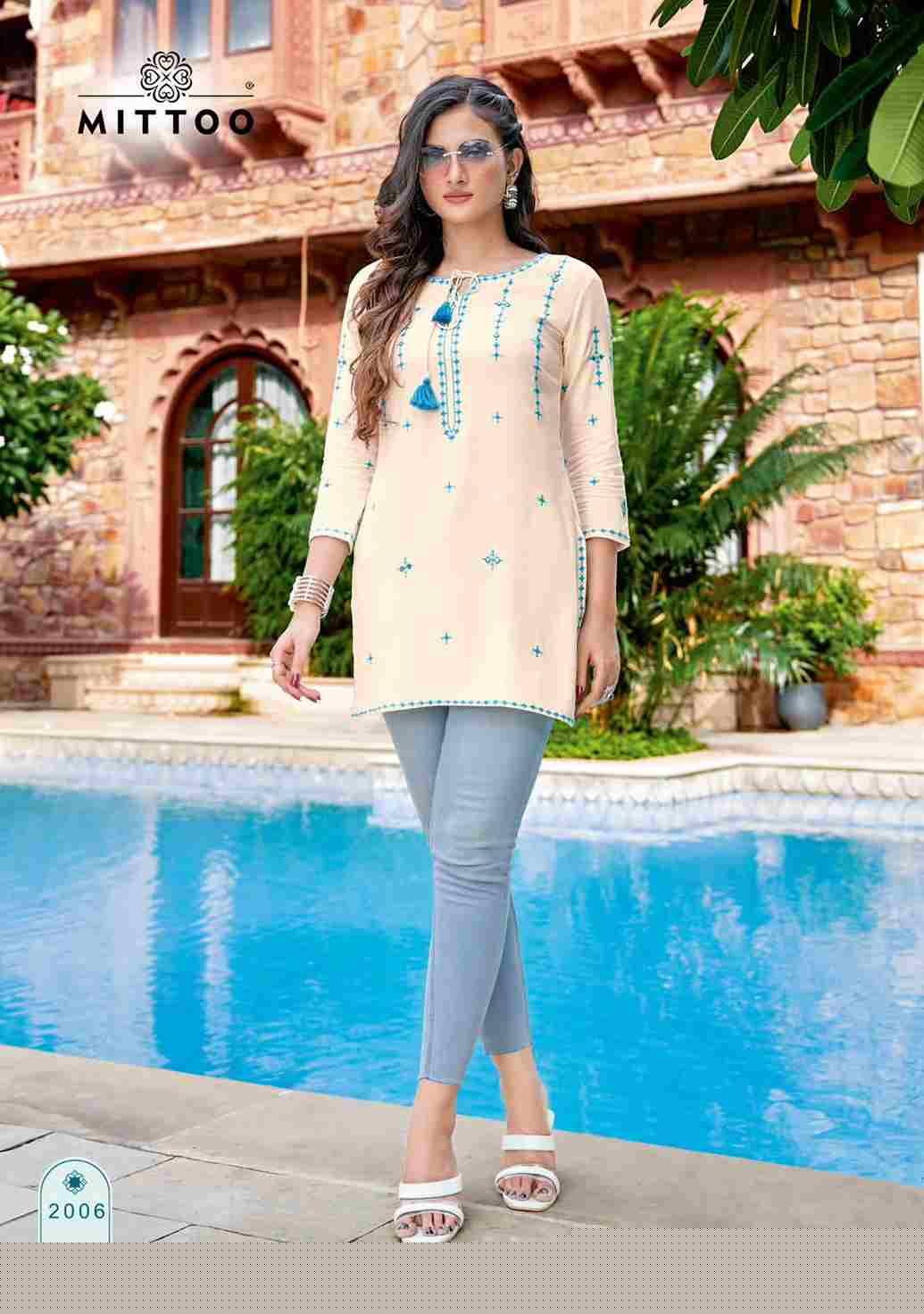 Softy By Mittoo 2001 To 2006 Series Designer Stylish Fancy Colorful Beautiful Party Wear & Ethnic Wear Collection Rayon Embroidery Tops At Wholesale Price