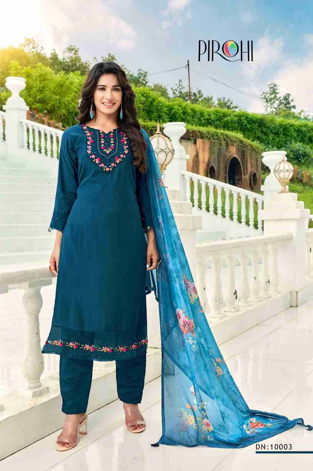 Mastani By Pirohi 10001 To 10004 Series Beautiful Stylish Suits Fancy Colorful Casual Wear & Ethnic Wear & Ready To Wear Viscose Silk Dresses At Wholesale Price