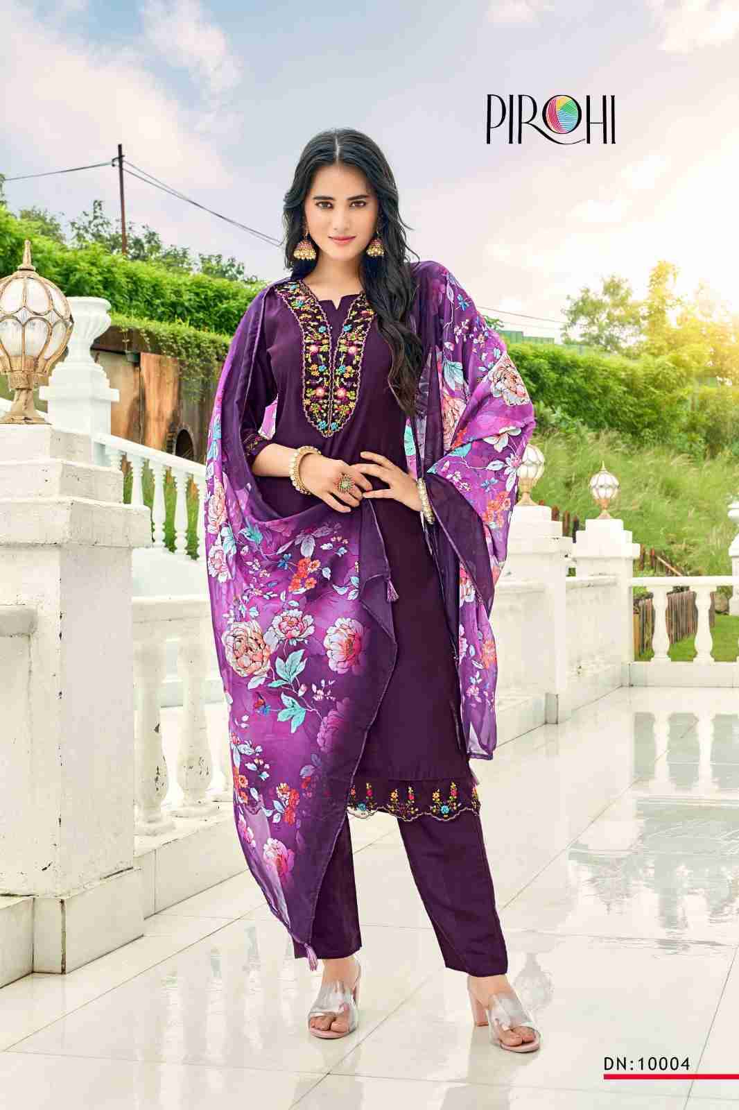 Mastani By Pirohi 10001 To 10004 Series Beautiful Stylish Suits Fancy Colorful Casual Wear & Ethnic Wear & Ready To Wear Viscose Silk Dresses At Wholesale Price