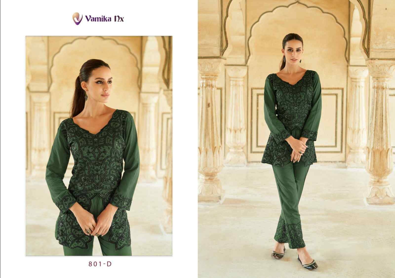 Verona By Vamika 801-A To 801-D Series Designer Stylish Fancy Colorful Beautiful Party Wear & Ethnic Wear Collection Heavy Rayon Co-Ord At Wholesale Price