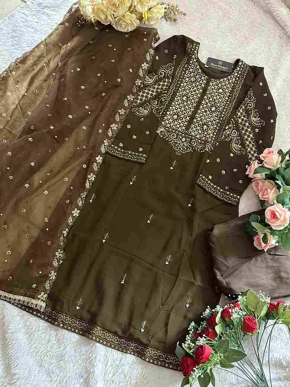 Ziaaz Designs Hit Design 351 By Ziaaz Designs Beautiful Stylish Pakistani Suits Fancy Colorful Casual Wear & Ethnic Wear & Ready To Wear Georgette Embroidery Dresses At Wholesale Price