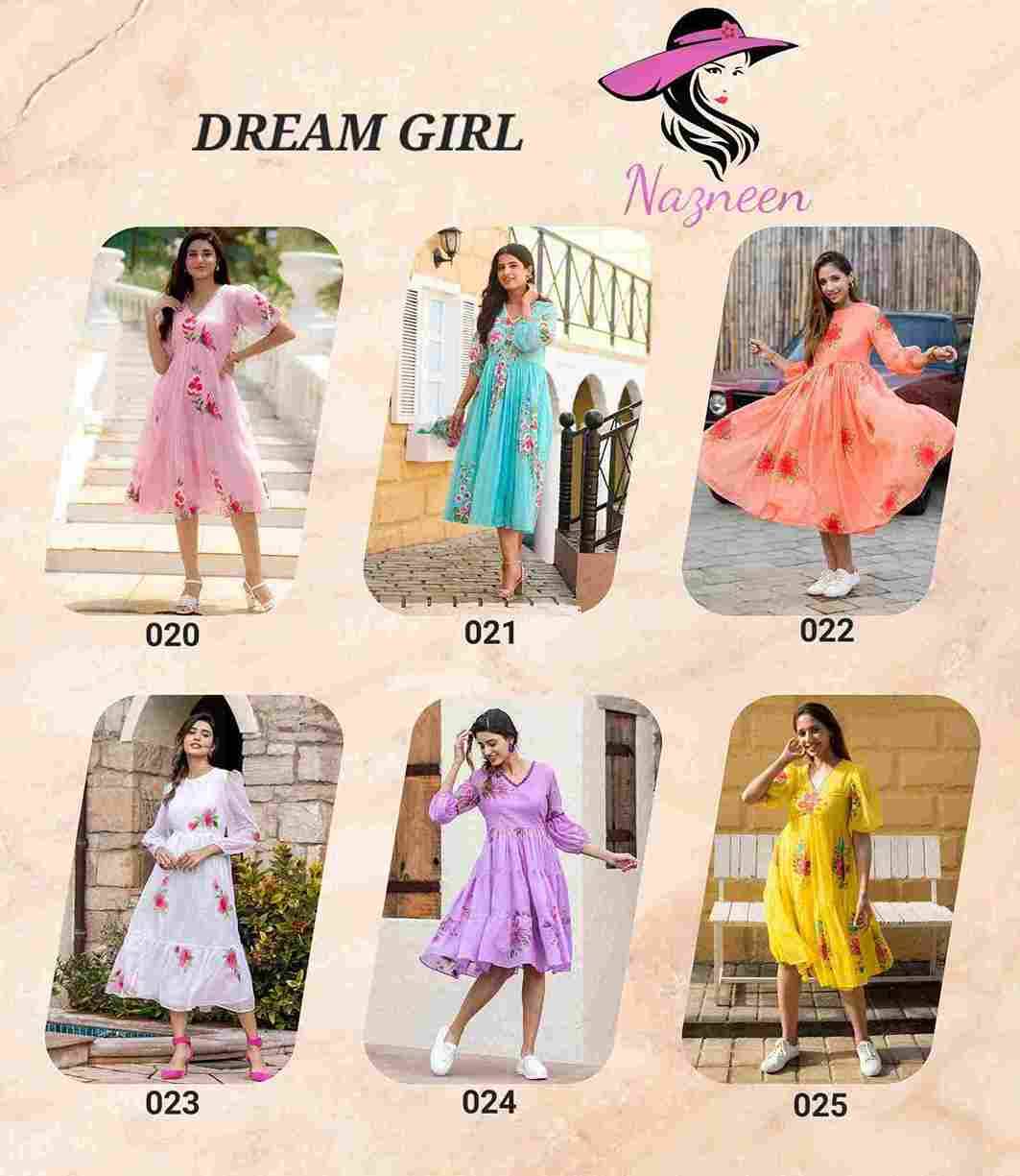 Dream Girl By Nazneen 020 To 025 Series Designer Stylish Fancy Colorful Beautiful Party Wear & Ethnic Wear Collection Kota Checks Print Kurtis At Wholesale Price