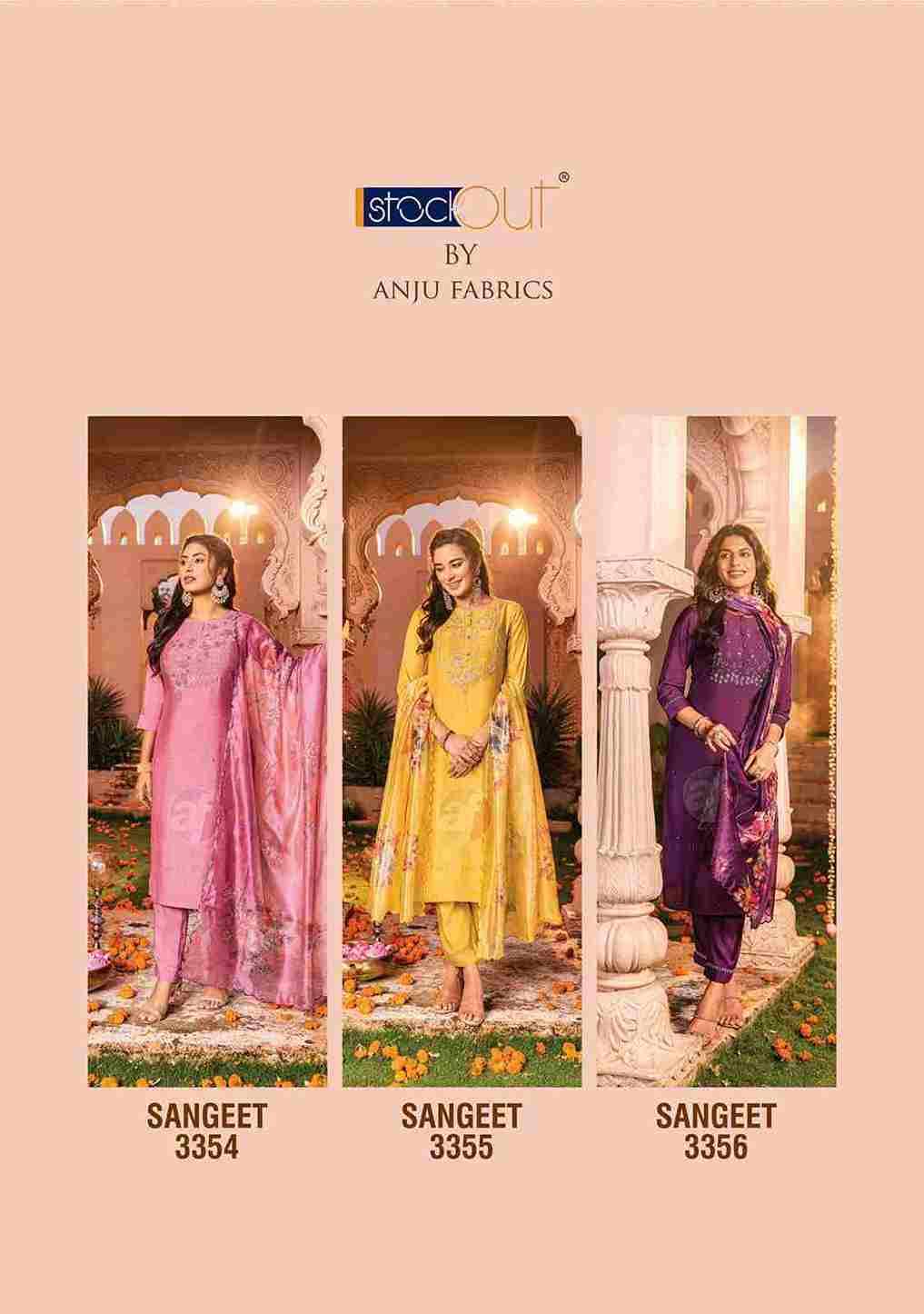 Sangeet Vol-4 By Anju Fabrics 3351 To 3356 Series Designer Festive Suits Collection Beautiful Stylish Fancy Colorful Party Wear & Occasional Wear Pure Viscose Modal Dresses At Wholesale Price