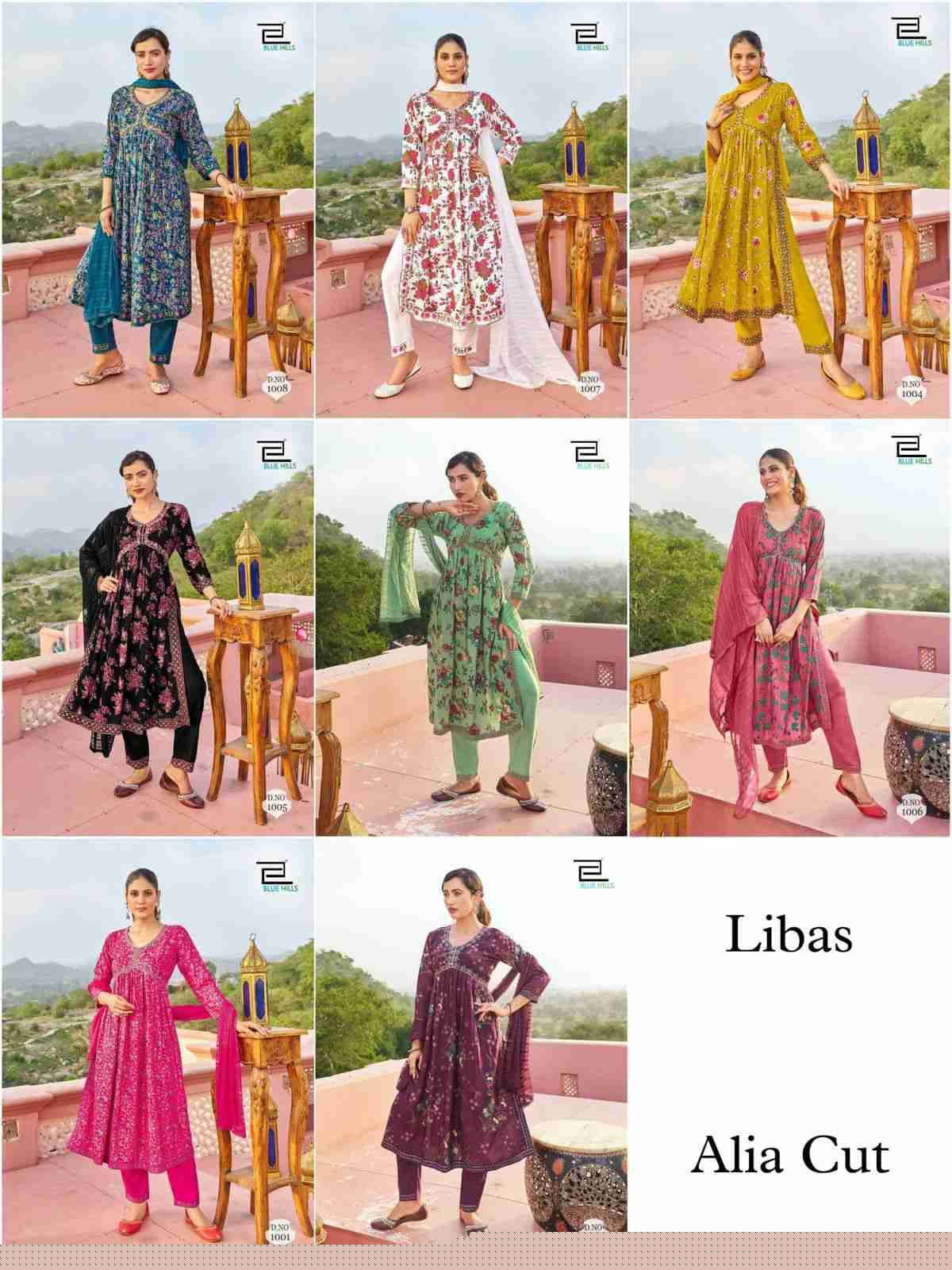 Libas By Blue Hills 1001 To 1008 Series Beautiful Festive Suits Colorful Stylish Fancy Casual Wear & Ethnic Wear Rayon Foil Print Dresses At Wholesale Price