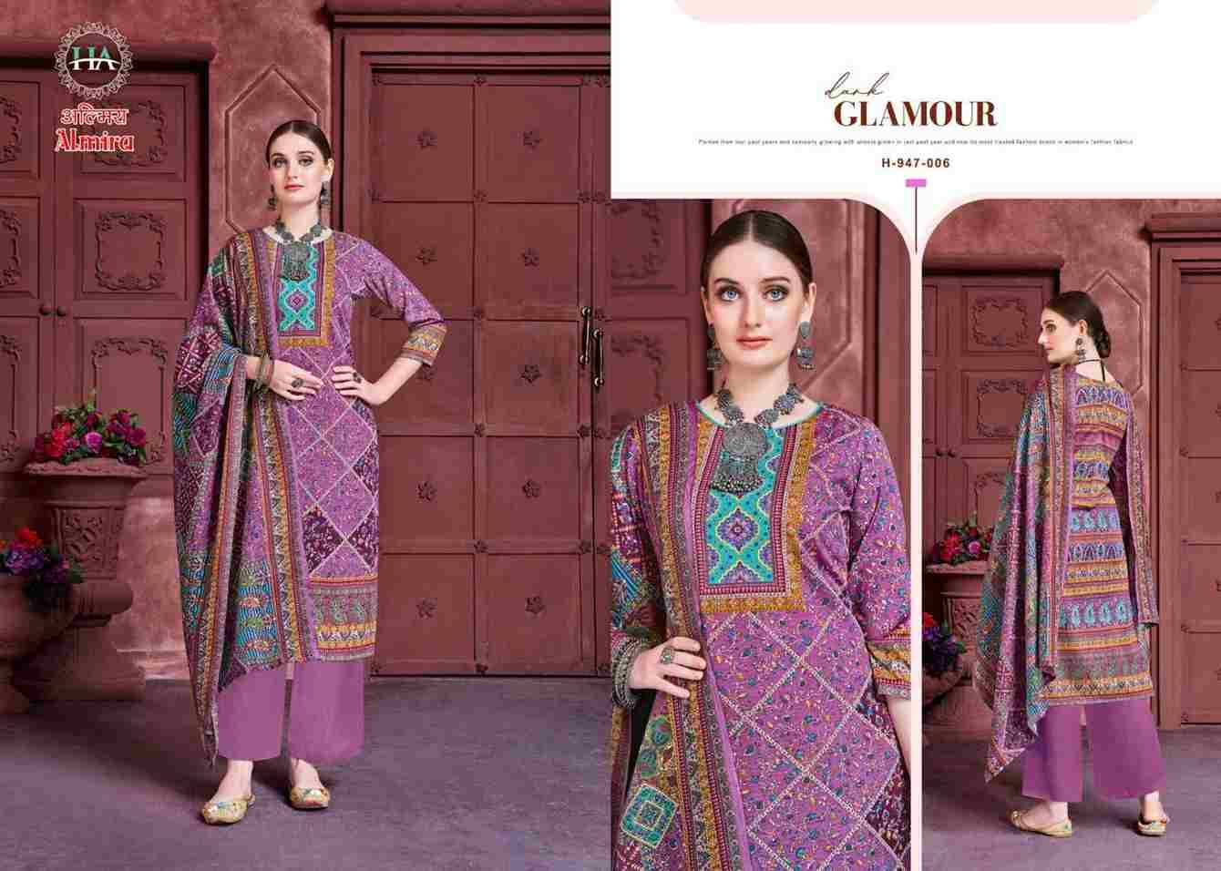 Almira By Harshit Fashion Hub 947-001 To 947-008 Series Beautiful Pakistani Suits Colorful Stylish Fancy Casual Wear & Ethnic Wear Pure Pashmina Digital Printed Dresses At Wholesale Price