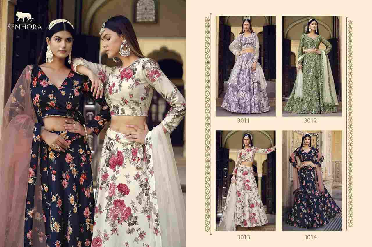 Titlee By Senhora Dresses 3011 To 3014 Series Designer Beautiful Festive Collection Occasional Wear & Party Wear Silk Print Lehengas At Wholesale Price