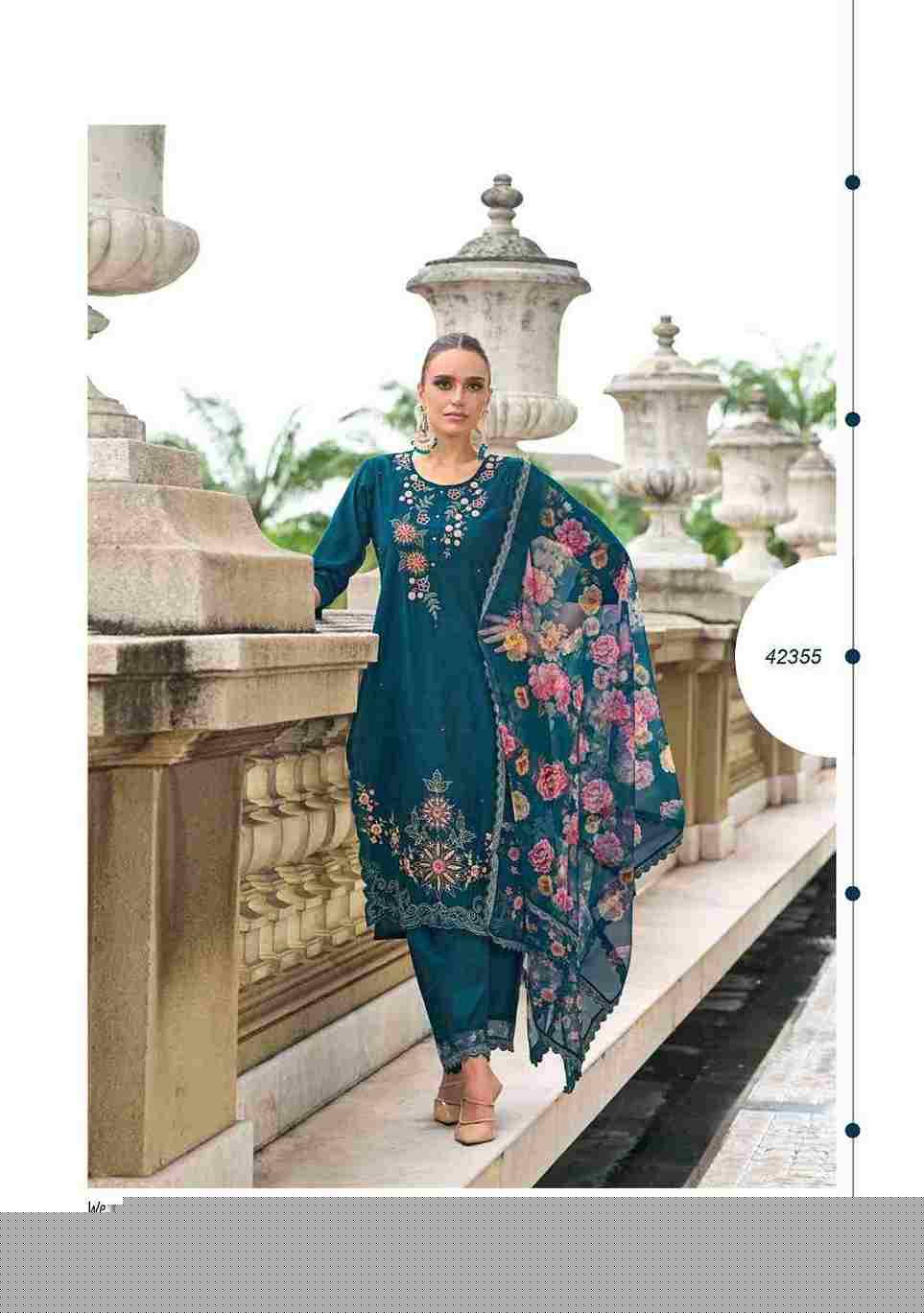 Nazakat Vol-3 By Kailee 42351 To 42355 Series Beautiful Festive Suits Colorful Stylish Fancy Casual Wear & Ethnic Wear Pure Viscose Silk Embroidery Dresses At Wholesale Price