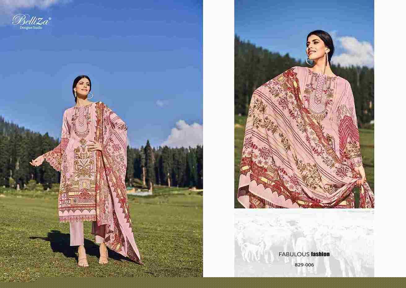 Aalia By Belliza 829-001 To 829-008 Series Festive Suits Collection Beautiful Stylish Fancy Colorful Party Wear & Occasional Wear Pure Cotton Print With Embroidered Dresses At Wholesale Price