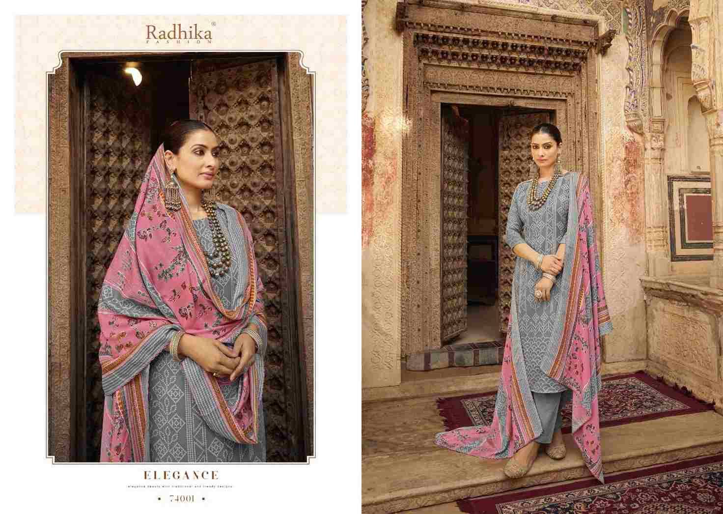 Bandhej By Radhika Fashion 74001 To 74006 Series Beautiful Festive Suits Colorful Stylish Fancy Casual Wear & Ethnic Wear Pure Pashmina Print Dresses At Wholesale Price