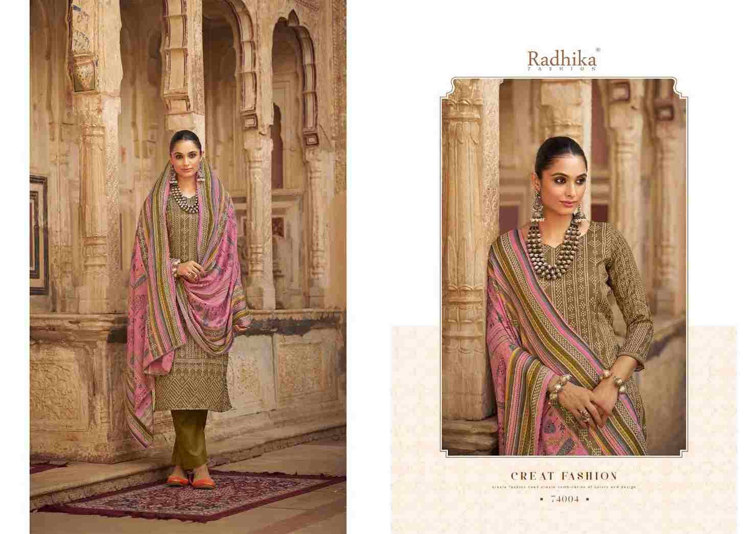 Bandhej By Radhika Fashion 74001 To 74006 Series Beautiful Festive Suits Colorful Stylish Fancy Casual Wear & Ethnic Wear Pure Pashmina Print Dresses At Wholesale Price