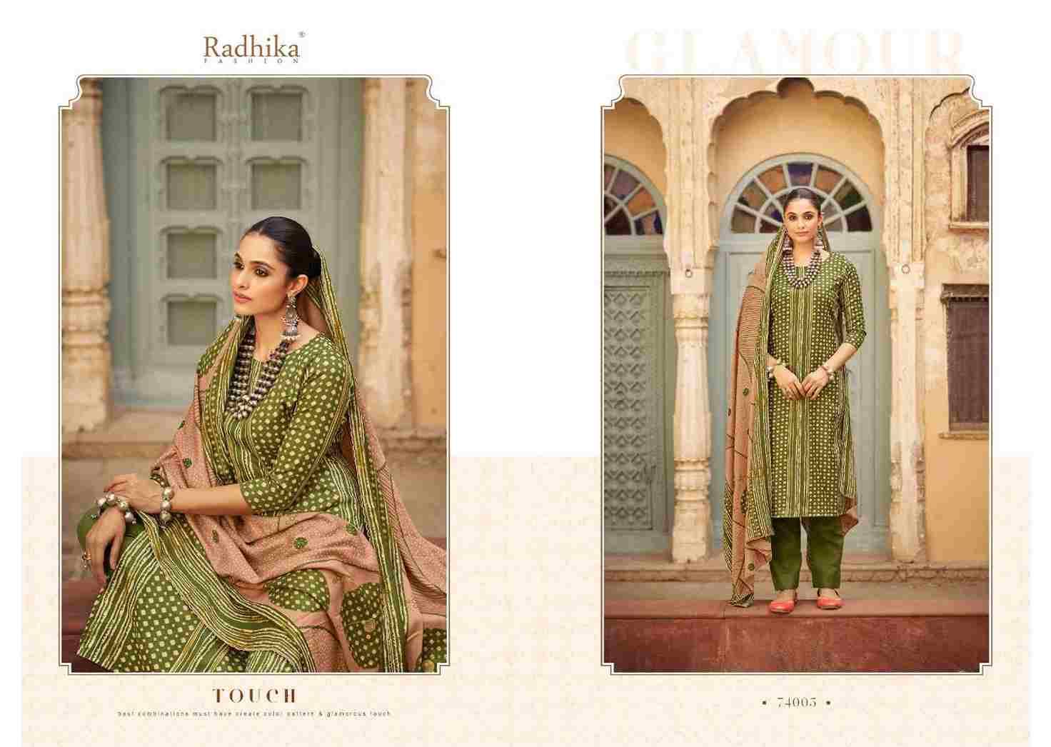 Bandhej By Radhika Fashion 74001 To 74006 Series Beautiful Festive Suits Colorful Stylish Fancy Casual Wear & Ethnic Wear Pure Pashmina Print Dresses At Wholesale Price