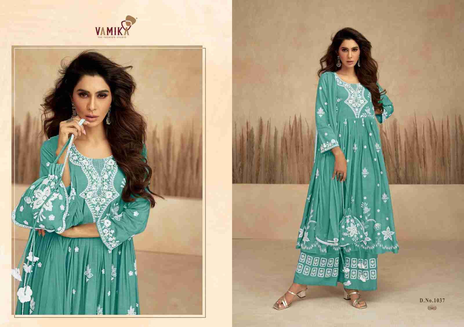 Lakhnavi Vol-7 By Vamika 1037 To 1042 Series Beautiful Stylish Sharara Suits Fancy Colorful Casual Wear & Ethnic Wear & Ready To Wear Pure Rayon Printed Dresses At Wholesale Price