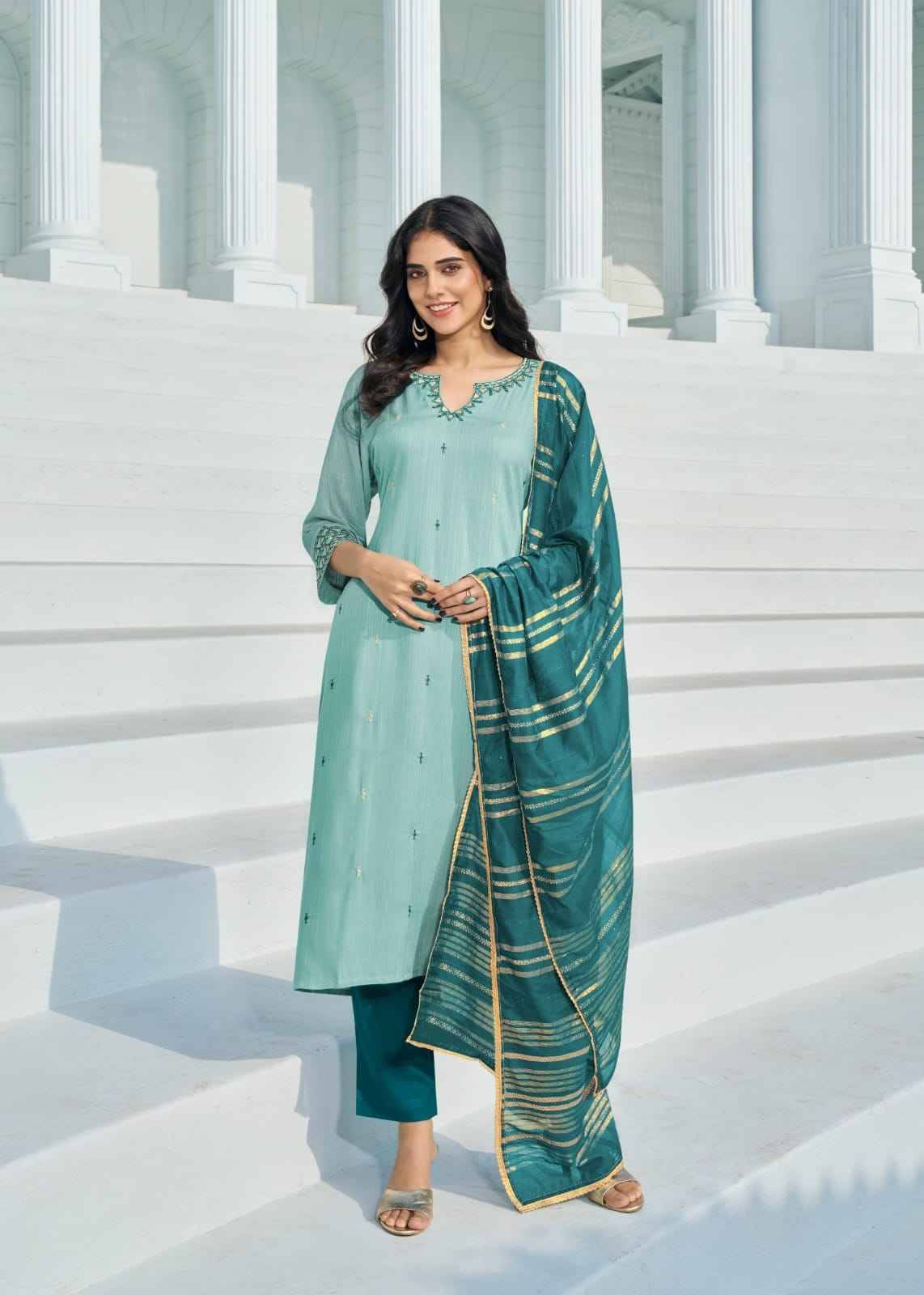 Ekaya By Wanna 1001 To 1007 Series Beautiful Stylish Festive Suits Fancy Colorful Casual Wear & Ethnic Wear & Ready To Wear Pure Viscose Embroidered Dresses At Wholesale Price