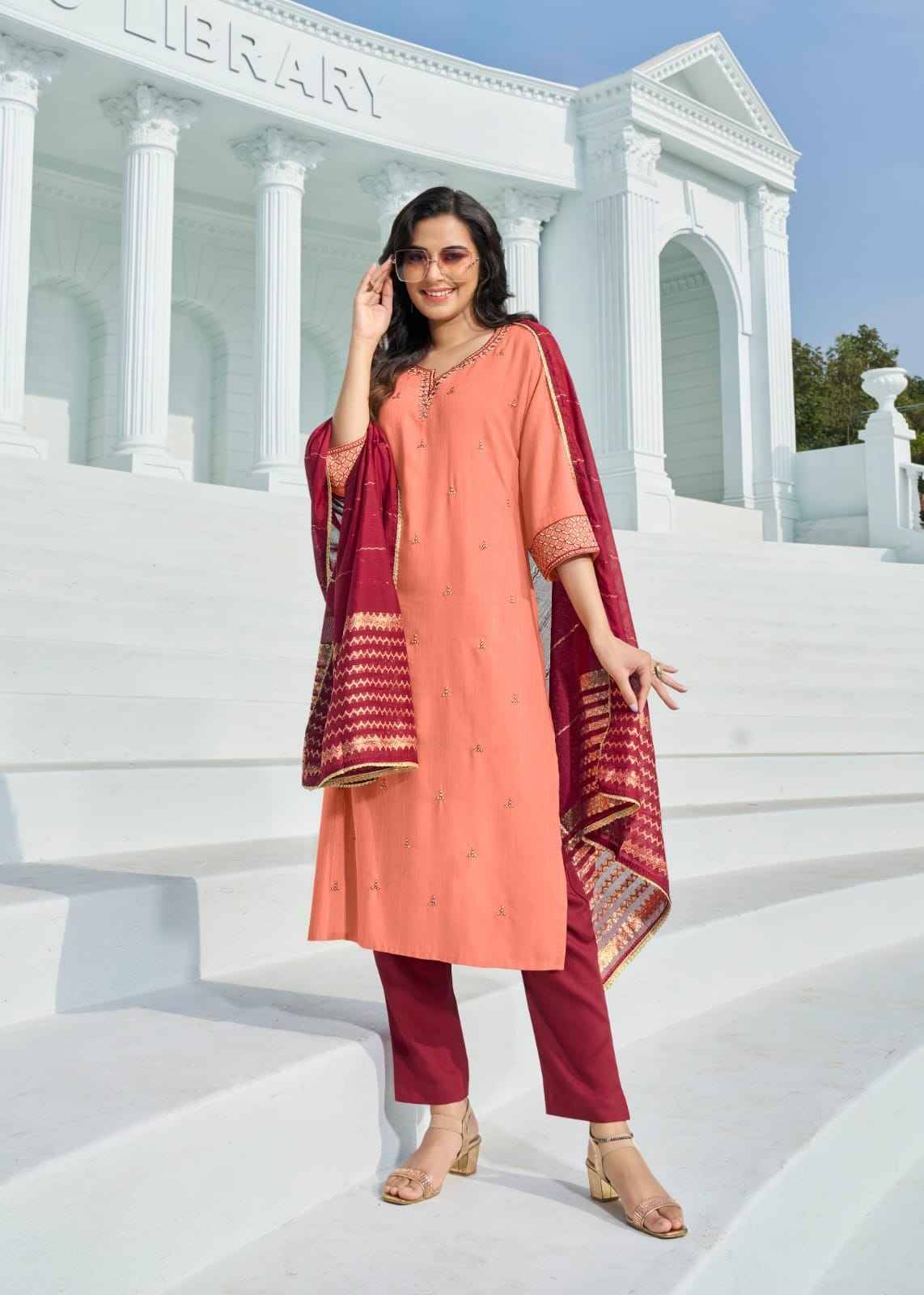Ekaya By Wanna 1001 To 1007 Series Beautiful Stylish Festive Suits Fancy Colorful Casual Wear & Ethnic Wear & Ready To Wear Pure Viscose Embroidered Dresses At Wholesale Price
