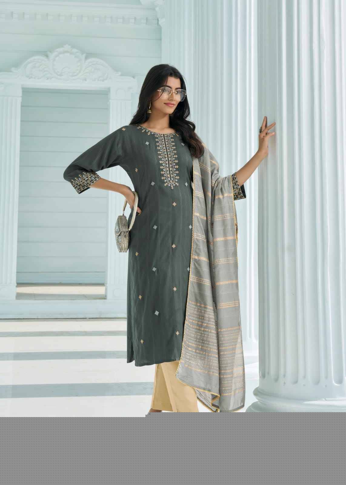 Ekaya By Wanna 1001 To 1007 Series Beautiful Stylish Festive Suits Fancy Colorful Casual Wear & Ethnic Wear & Ready To Wear Pure Viscose Embroidered Dresses At Wholesale Price