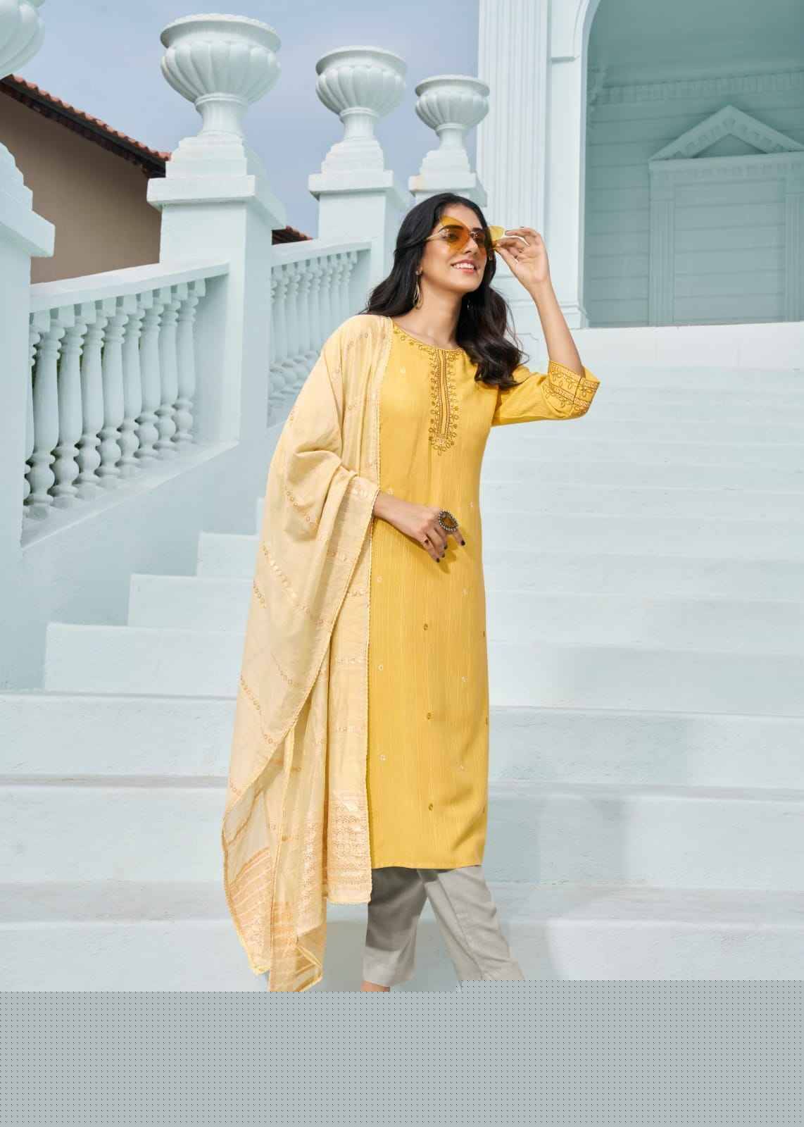 Ekaya By Wanna 1001 To 1007 Series Beautiful Stylish Festive Suits Fancy Colorful Casual Wear & Ethnic Wear & Ready To Wear Pure Viscose Embroidered Dresses At Wholesale Price