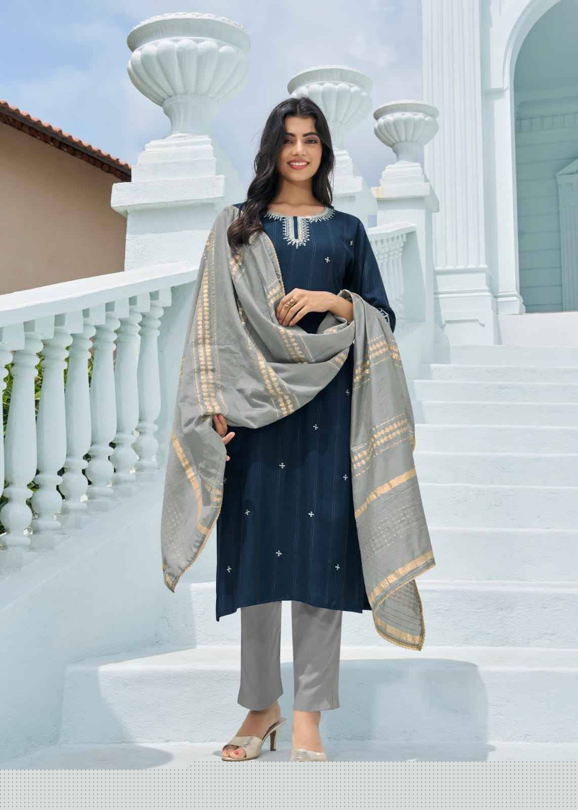 Ekaya By Wanna 1001 To 1007 Series Beautiful Stylish Festive Suits Fancy Colorful Casual Wear & Ethnic Wear & Ready To Wear Pure Viscose Embroidered Dresses At Wholesale Price